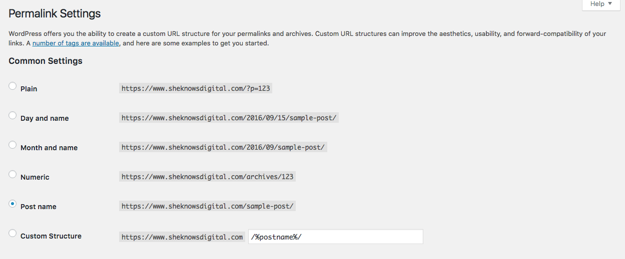 Permalinks in WordPress